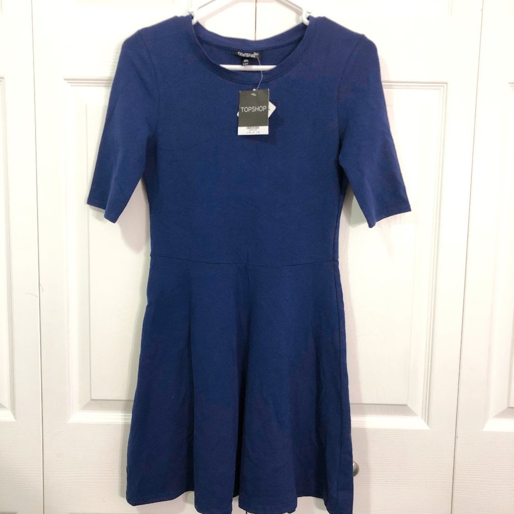 NWT - TOPSHOP Navy Blue Dress